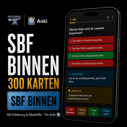 SBF Binnen Prüfungsfragen als Anki-Karteikarten